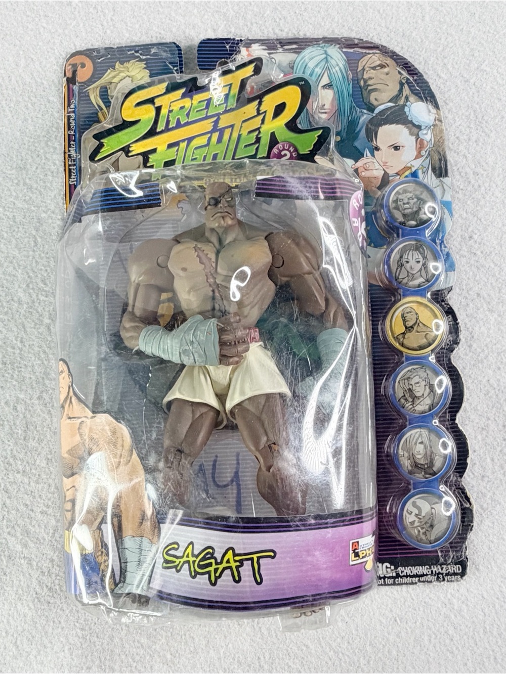 ReSaurus Street Fighter Sagat Action Figure New In Box Capcom Round 2 READ